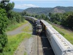 NS 7312 leads train 11J into Enola yard